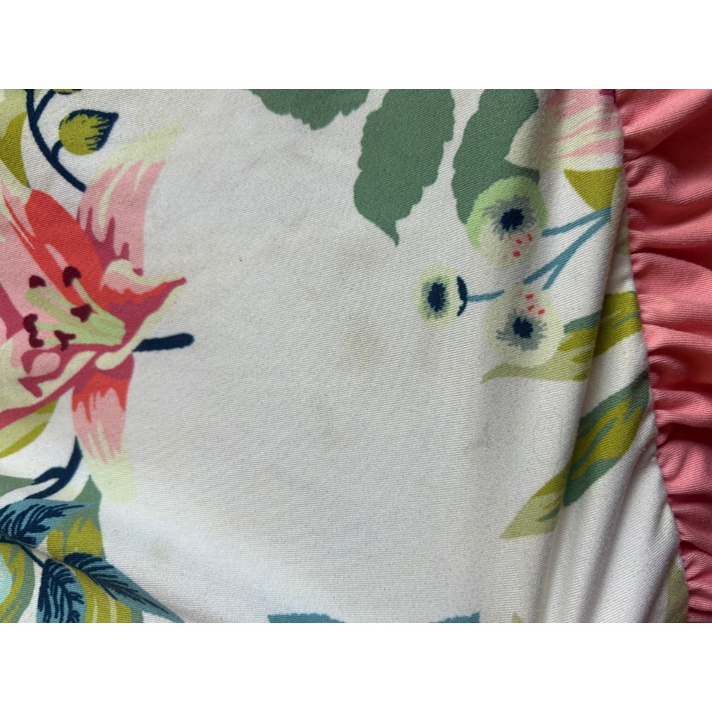 Penelope Plumm Dress Blue Pink Floral Mermaid Scale Ruffle Hem Summer Girl 5 - Picture 6 of 10